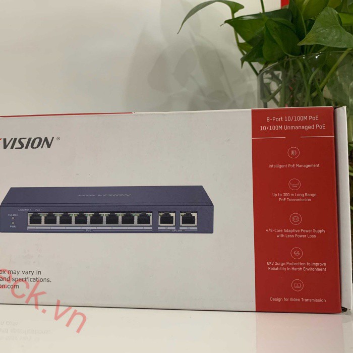Switch mạng 8 cổng PoE Hikvision DS-3E0310P-E/M 2 cổng uplink 10/100 Mbps chính hãng mới 100% | BigBuy360 - bigbuy360.vn