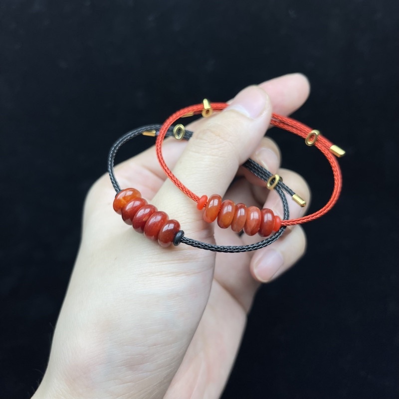 Vòng Tay Ngũ Điếu Đá Huyết ☯ Vòng Tay May Mắn ☯ Cải Vận Mệnh Mộc-Hoả-Thổ Tài Lộc