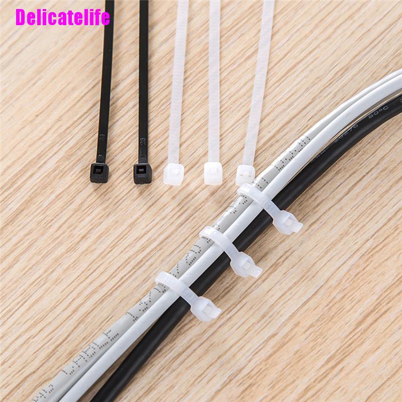 Bộ 100 Dây Rút Nhựa Màu Trắng/ Đen