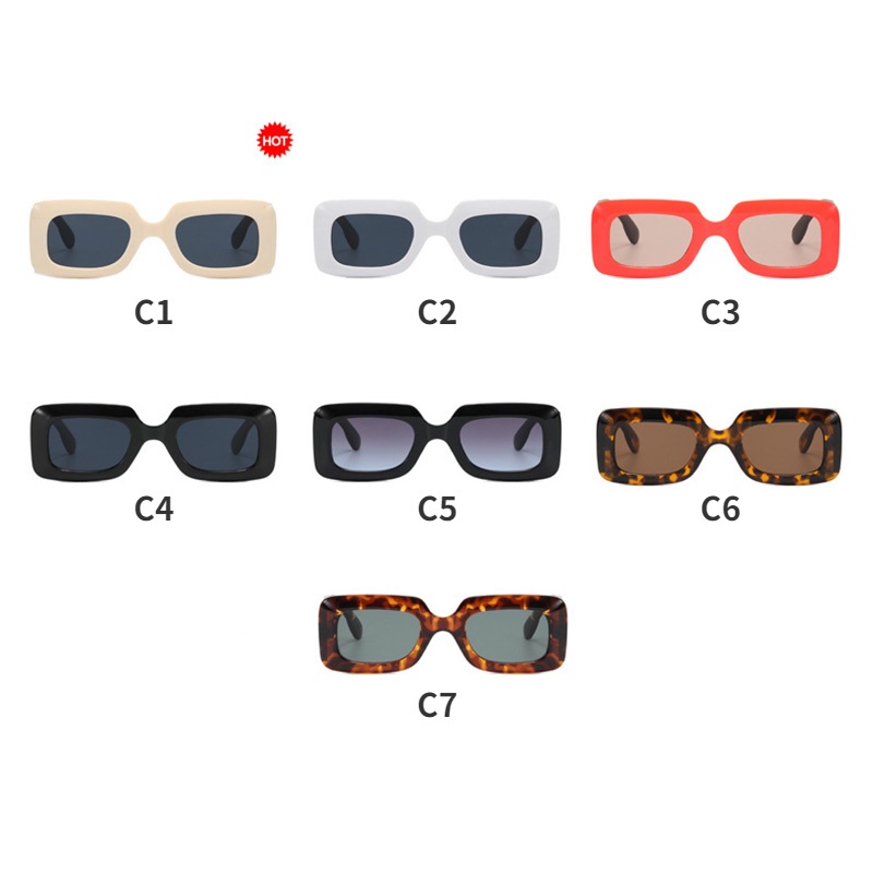 Kính Mát Gọng Vuông Cỡ Lớn Phong Cách Retro Thời Trang Cho Nam Nữ