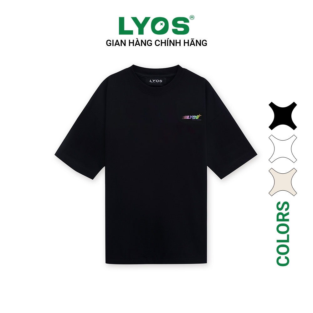 Áo Thun LYOS Gradient Logo Đen/Trắng/ Kem