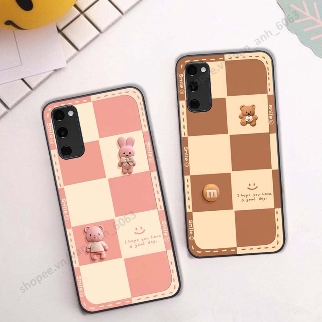 Ốp lưng Samsung S20 Fe hình gấu, kẹo dễ thương cute
