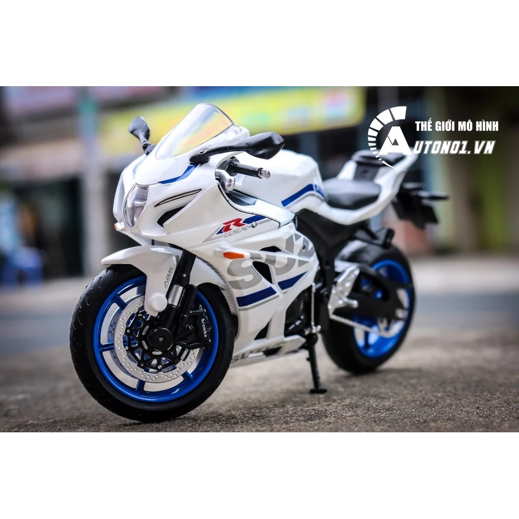 MÔ HÌNH XE SUZUKI GSX-R1000 WHITE 1:12 MSZ 7208