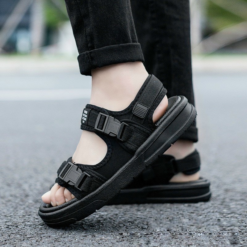 (Có 2 Màu) Sandal nữ nam 2 quai Khóa Bấm cao cấp Fullsize 35-44 - dép quai hậu học sinh mới về 2021