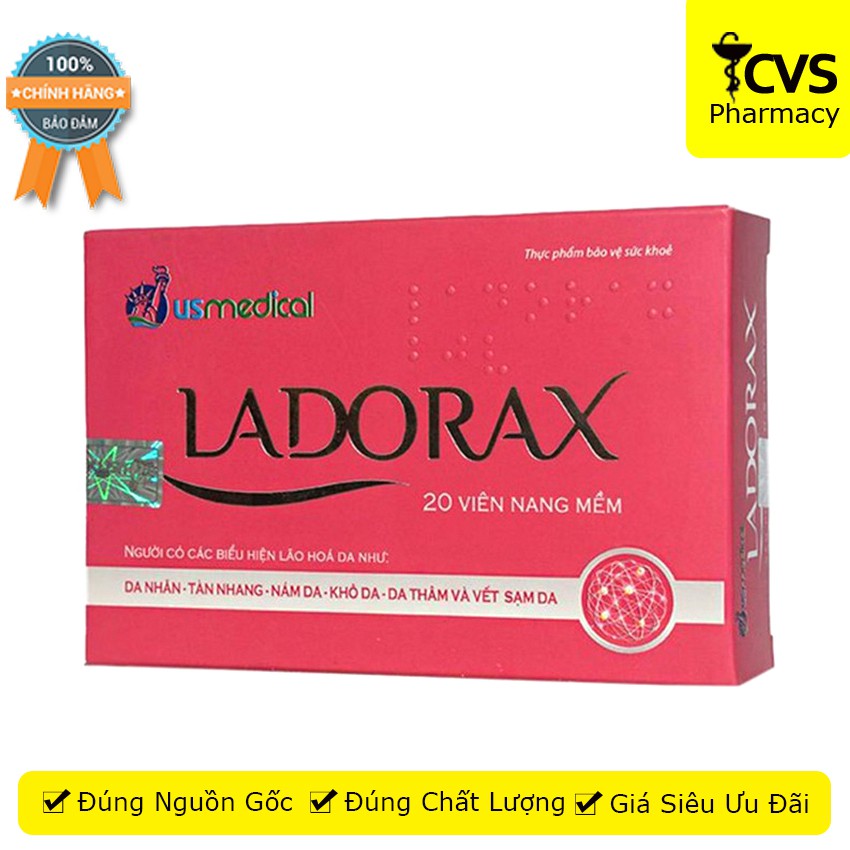 Viên Uống Trắng Da LADORAX - hỗ trợ giúp da sáng mịn & bổ sung chất chống oxy hóa - cvspharmacy