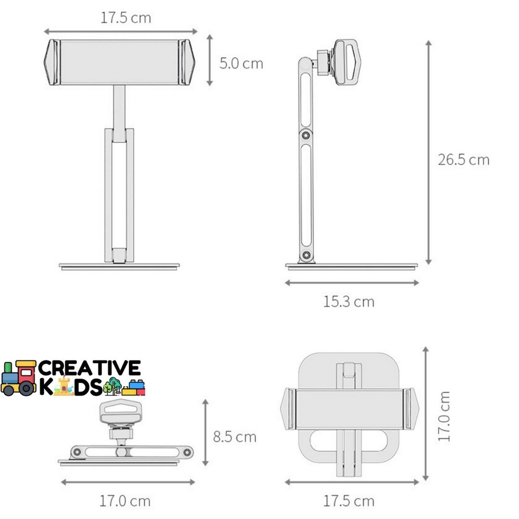 Giá đỡ IPAD/ Điện thoại chất liệu hợp kim nhôm cơ chế trục kép điều chỉnh linh hoạt chống gù lưng và cận thị (Ishelf)