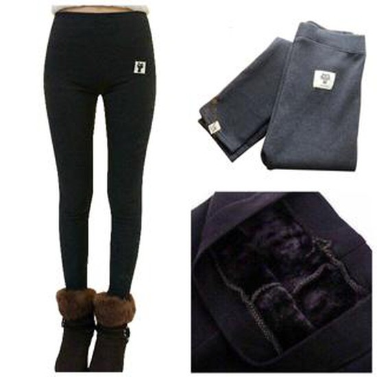 Quần legging lót lông hình mèo siêu ấm
