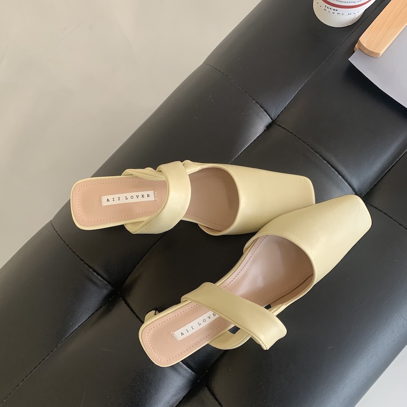 IELGY Dép Mũi Vuông Thời Trang Cho Nữ