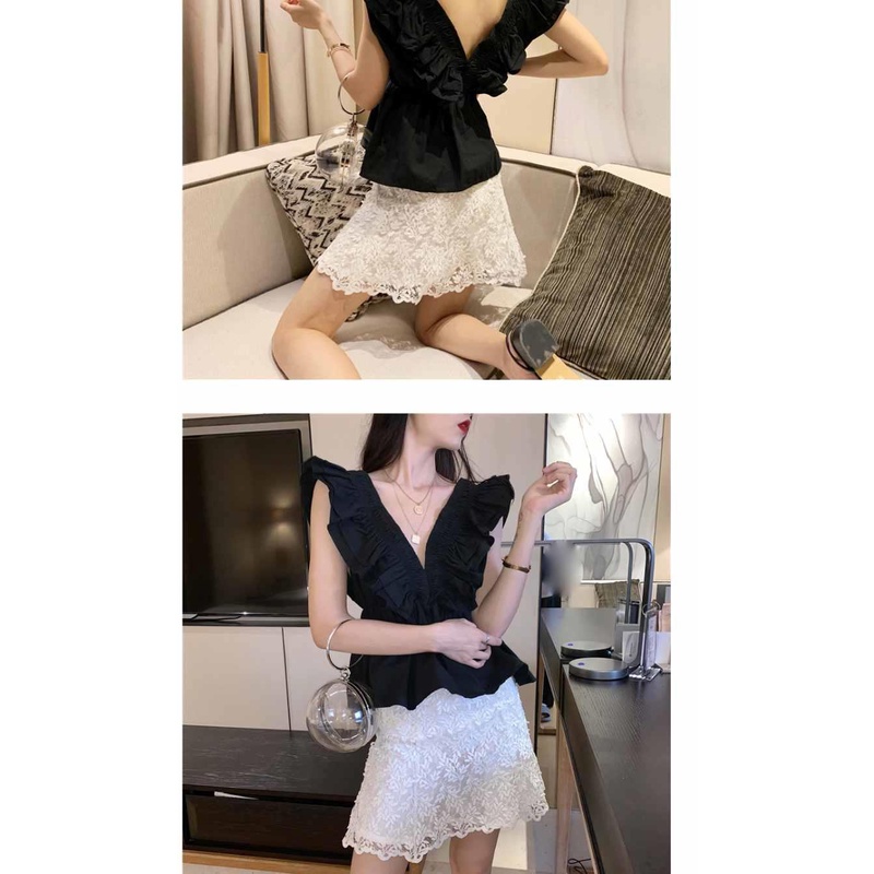 Áo cổ chữ V dáng rộng phong cách Hàn Quốc thời trang xuân hè mới