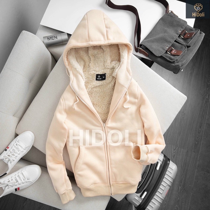 Áo hoodies nam lót lông. áo lót lông cừu nam cao cấp cực ấm kiểu dáng hàn quốc siêu hot 2022 HIDOLI