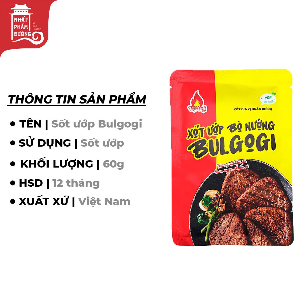 Sốt ướp thịt nướng đồ nướng Việt Chef 60g - Gia vị tẩm ướp đồ nướng tiện lợi