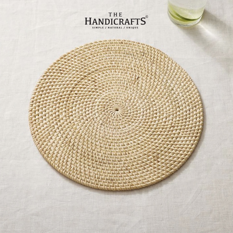 Lót Đĩa Bằng Mây Bàn Ăn Sang Trọng (Artesia Natural Round Placemat) | The handicrafts