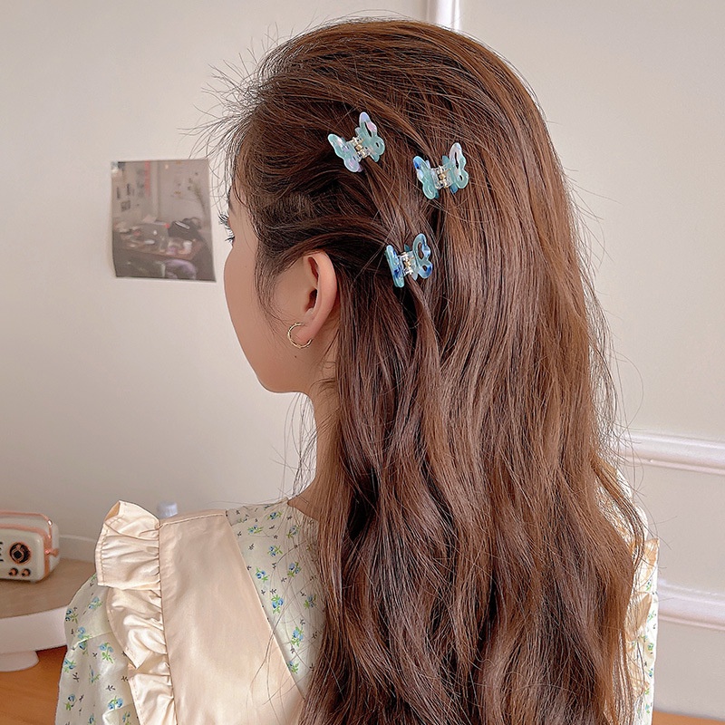 Kẹp Tóc Hình Bướm Nhỏ Màu Gradient Phong Cách Hàn Quốc