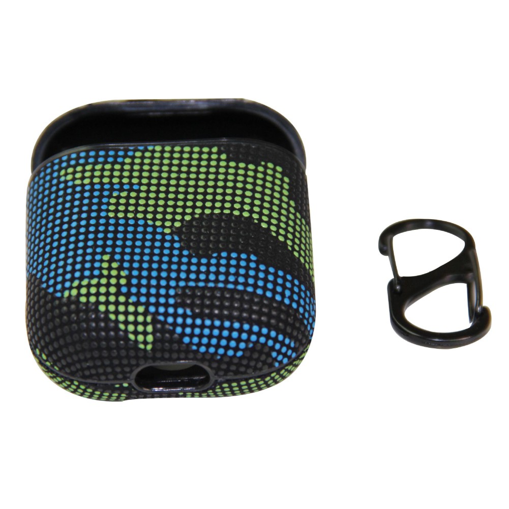 Camouflage Faux Leather Dustproof Anti-slip Protector Case Cover for Airpods 1/2