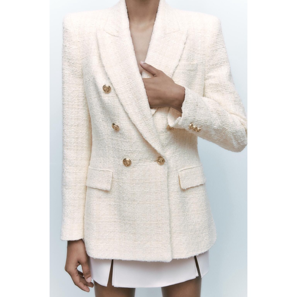 Áo Khoác Vest Hiệu ZARA Thời Trang Mùa Thu Thanh Lịch Cho Nữ 7553460