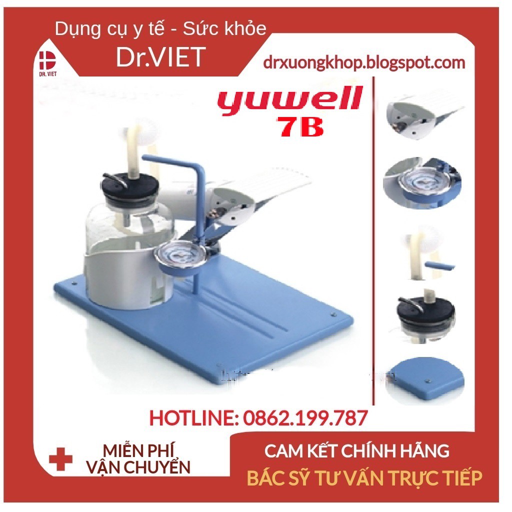 MÁY HÚT DỊCH ĐỜM ĐẠP CHÂN YUWELL 7B - CHÍNH HÃNG BẢO HÀNH 12 THÁNG