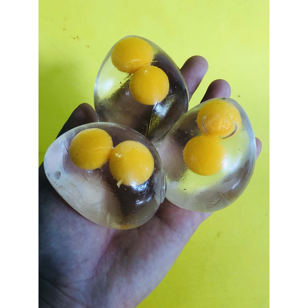 Đồ chơi gudetama - trứng  bóp trút giận trứng biến thái 2 lòng