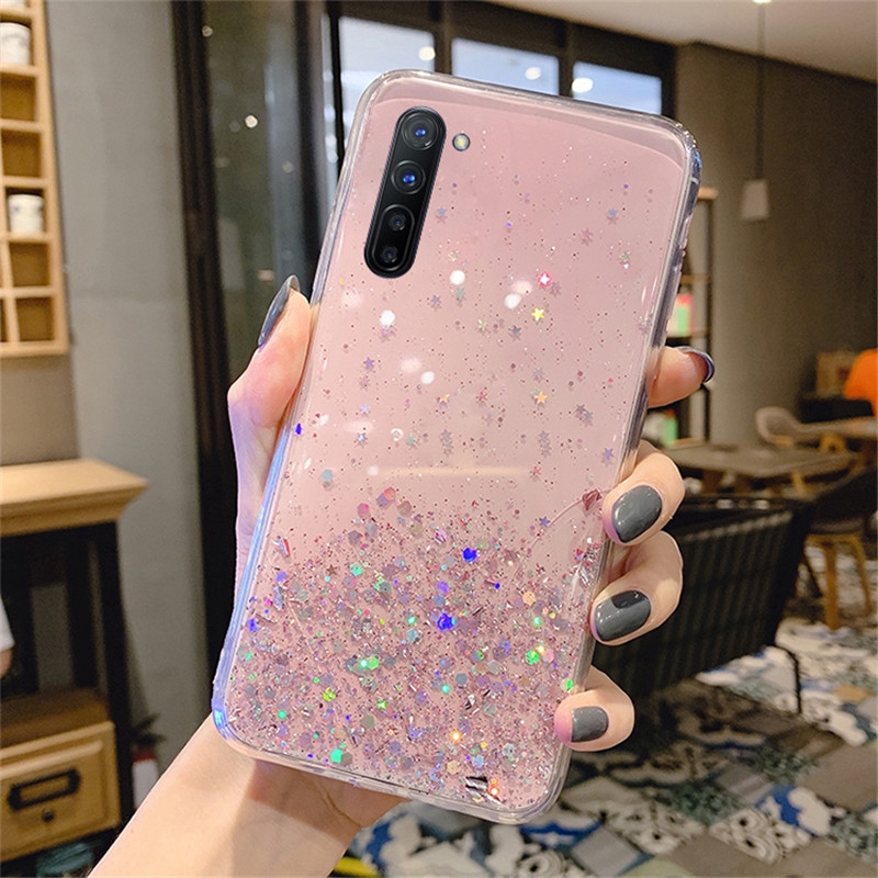 Ốp Điện Thoại Mềm Kim Tuyến Lấp Lánh Cho Realme C55 C53 C15 C11 C3 XT X2 Pro Realme 5S 5i 5 Pro Realme Q