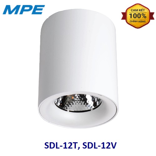 Đèn Downlight Tròn Lắp Nổi MPE SDL-12T/V 80.6mm, 12W, Ánh Sáng Trắng 6000K