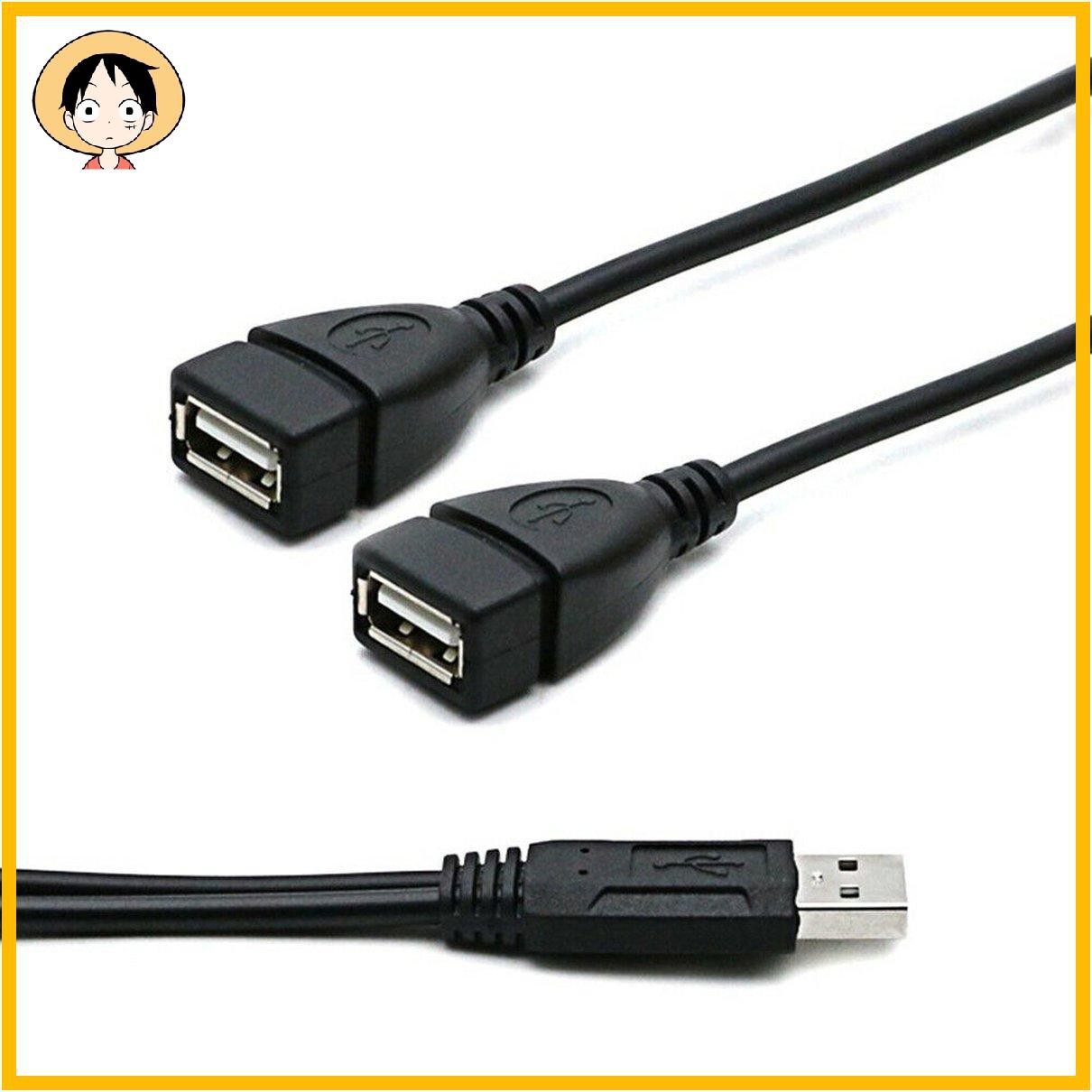 Dây Cáp Chia Cổng Usb 2.0 A 1 Đầu Đực Sang 2 Cổng Usb Cái (0303)