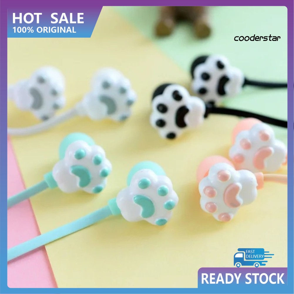 Tai nghe nhét tai jack 3.5mm hình chân mèo dễ thương