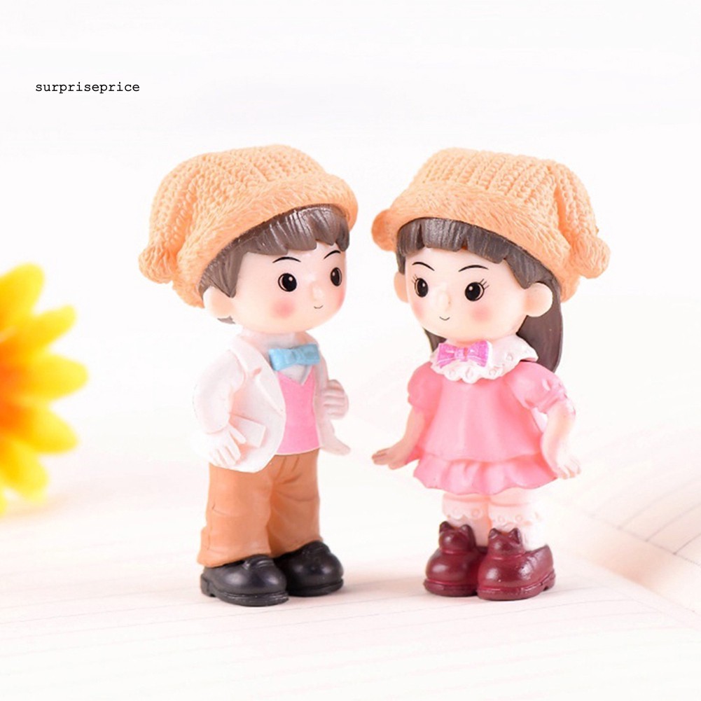 Bộ 2 mô hình bé trai/bé gái trang trí để bàn diy