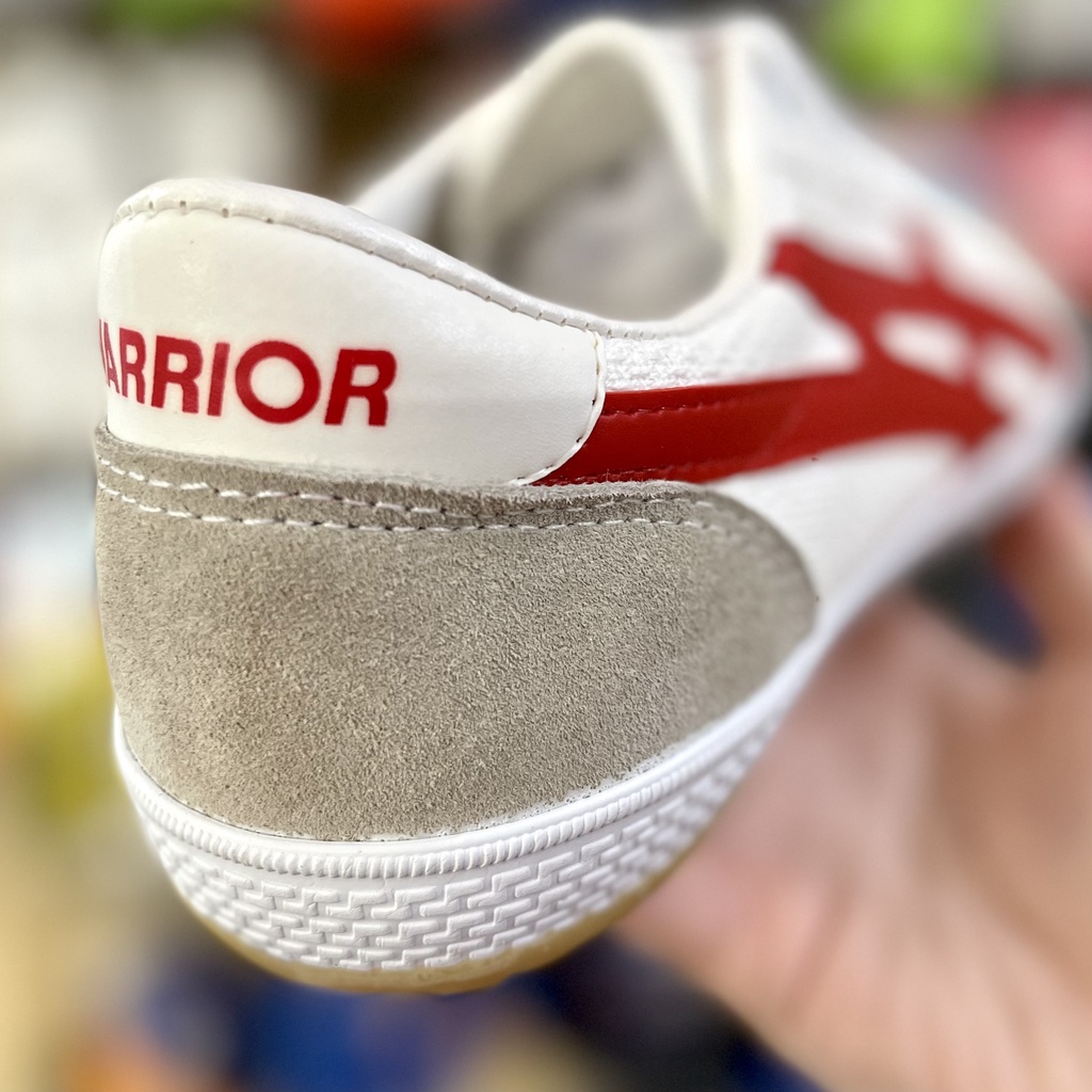 Giày Bata Chính Hãng Warrior Siêu Phủi Trắng Viền Đỏ - giày đá banh 2EVSHOP