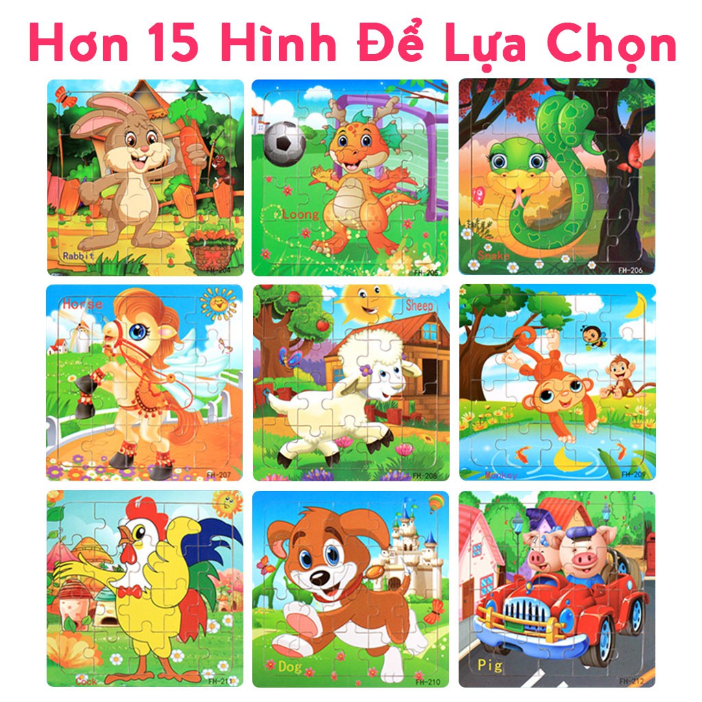 [Mã LIFETOYS1 giảm 30K đơn 99K] Xếp hình cho bé 20 mảnh ghép gỗ nhiều mẫu đẹp, đồ chơi phát triển trí tuệ ETOYS