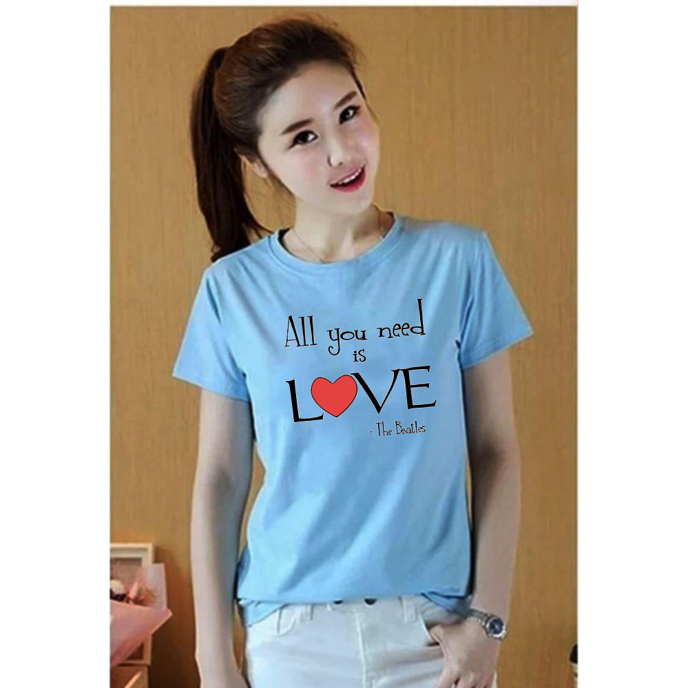 Áo thun nữ tay ngắn có in chữ Love siêu dễ thương ATNK 1103 | BigBuy360 - bigbuy360.vn