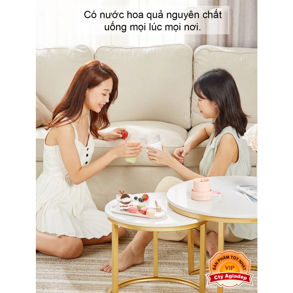 Cốc uống nước kiêm Máy xay sinh tố Mini sạc điện tiện mang đi - AGDHiter
