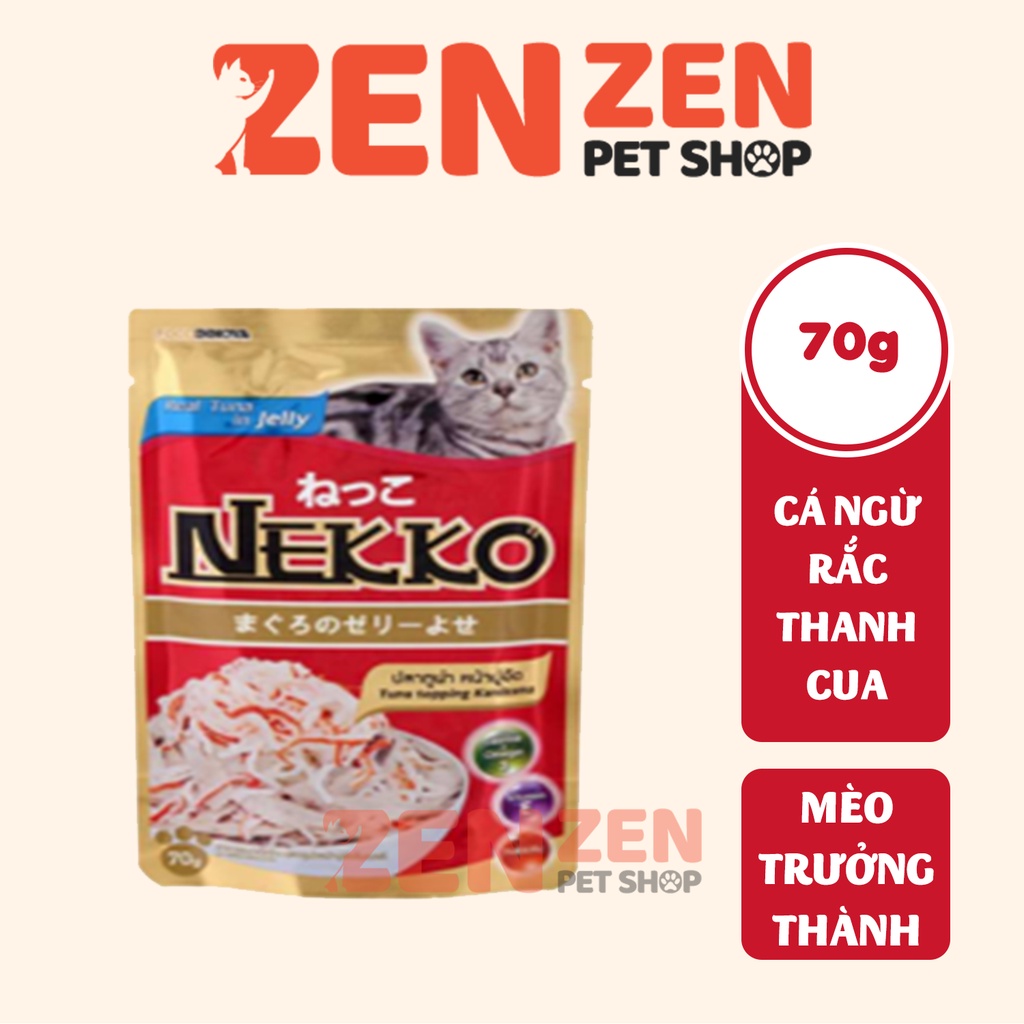 Pate mèo Nekko - Thức ăn cho mèo Con 1-12 tháng tuổi và Mèo Trưởng Thành - 70g - Zen Zen Pet Shop
