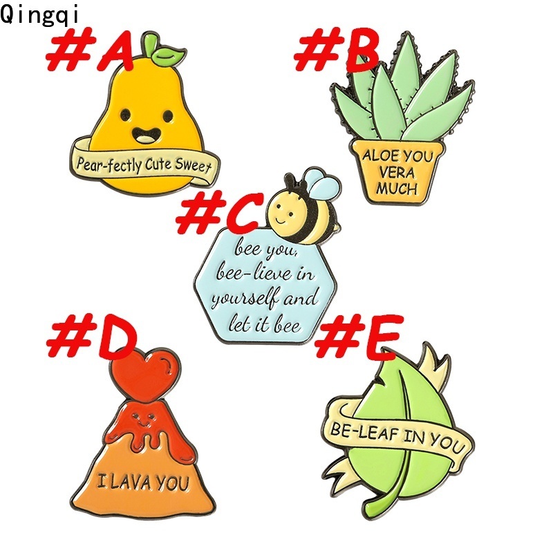 Huy hiệu cài áo MISS ZOE họa tiết cây xanh hoạt hình đáng yêu