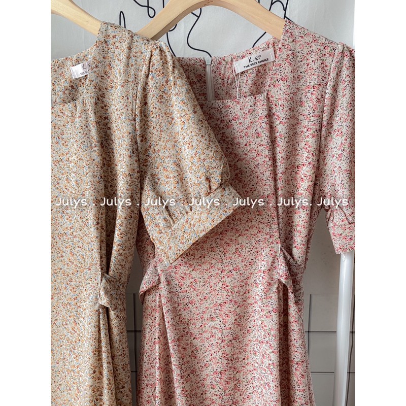 [Mã FAGREEN1505 giảm tới 30K đơn 99K] Váy hoa đai nơ sau (ảnh thật shop chụp kèm video) | BigBuy360 - bigbuy360.vn