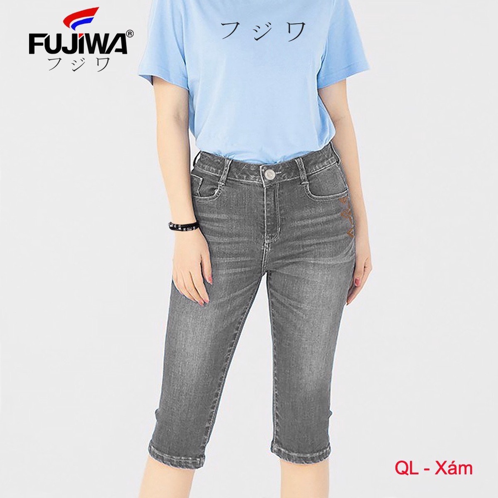 Quần Jean Nữ Lững Cao Cấp Fujiwa - QL. Chất jean co giãn tốt Rất Đẹp phù hợp với mọi lứa tuổi