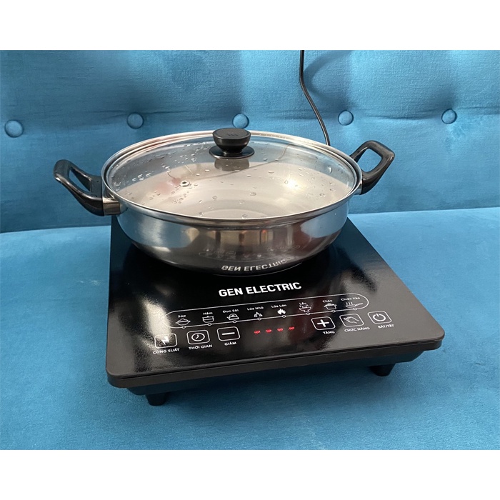 Bếp từ đơn Gen Electric GE-A05, bếp điện từ 2000W, tiết kiệm điện 30%, mặt kính cường lực, bảo hành 12 tháng