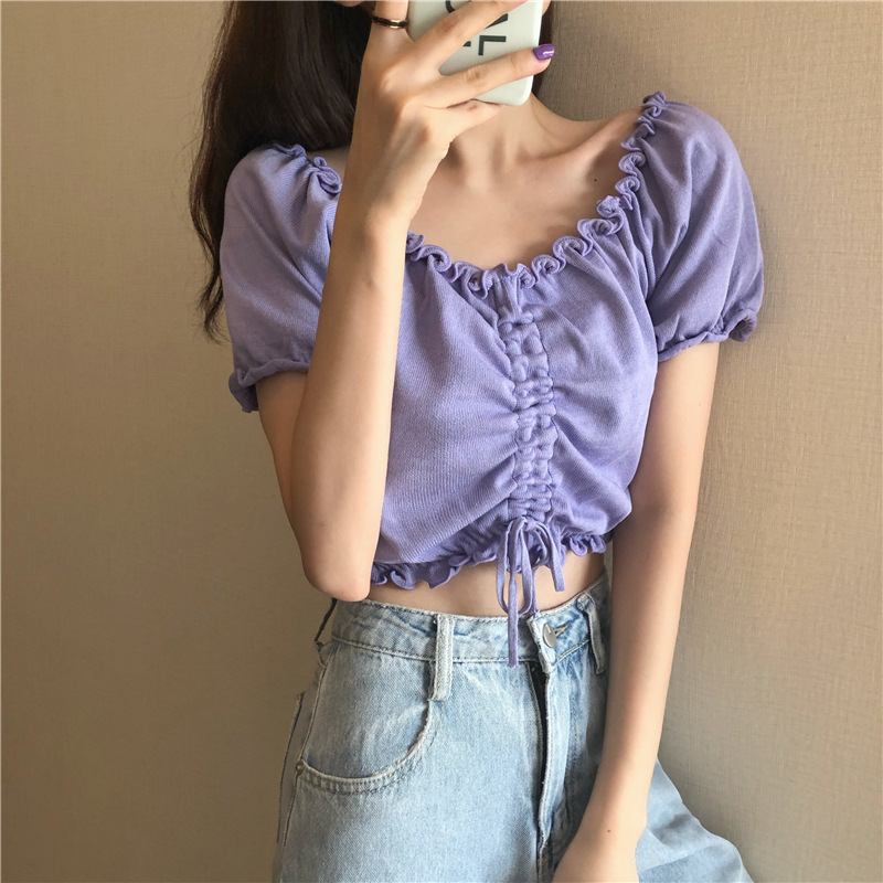 Áo Thun Ngắn Tay Phong Cách Hàn Quốc Dành Cho Nữ