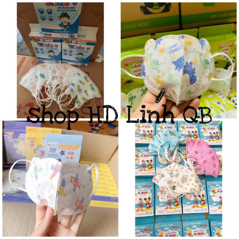 Khẩu trang cho bé 5D MASK, mầm chồi trẻ em cao cấp chính hãng