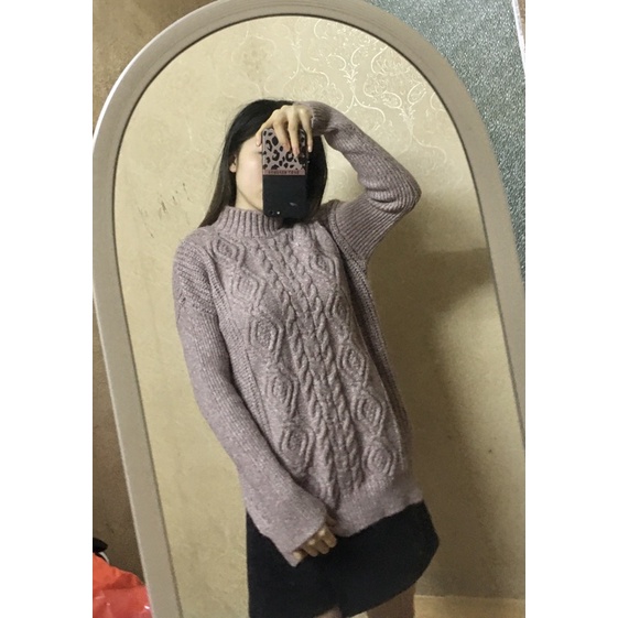 Áo len cổ cao