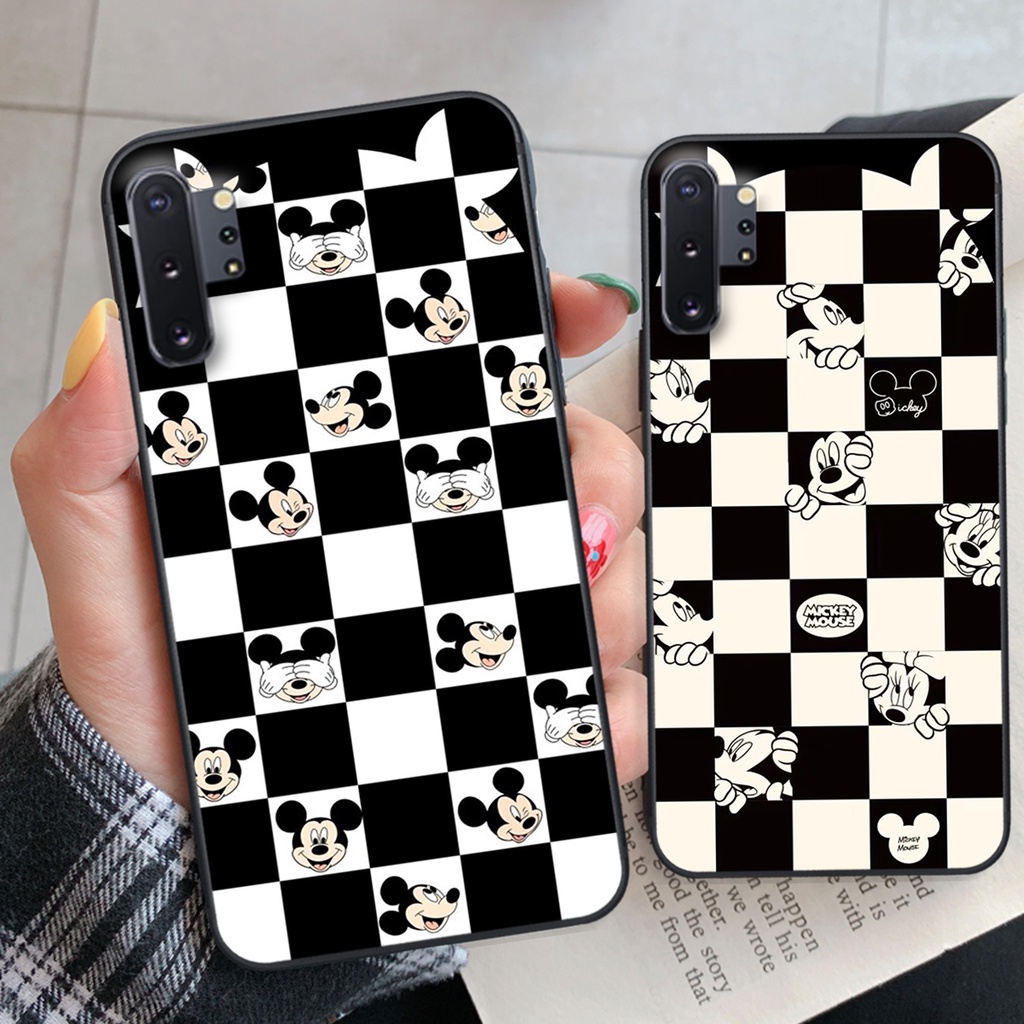 Ốp lưng Samsung Note 10 / Note 10 Plus / Note 10+ trái tim họa tiết caro, mikey họa tiết beabrick kaws cute