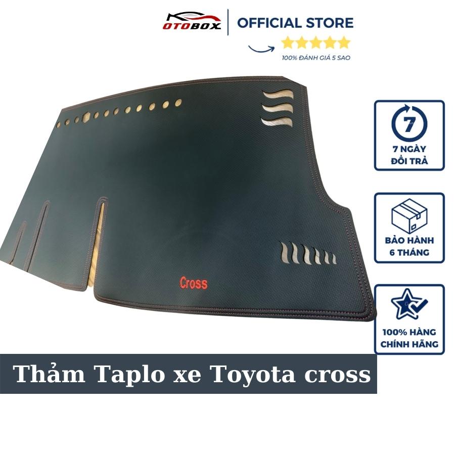 Thảm taplo chống nắng xe ô tô Toyota cross chất liệu da carbon cao cấp chính hãng OTOBOX