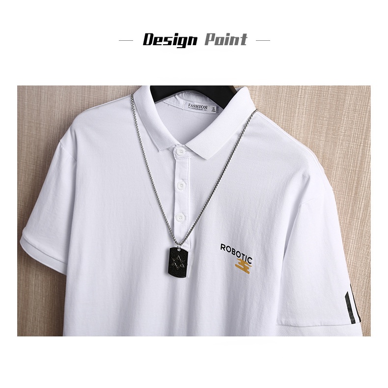 Áo polo Ngắn Tay In Họa Tiết Trẻ Trung Dành Cho Nam