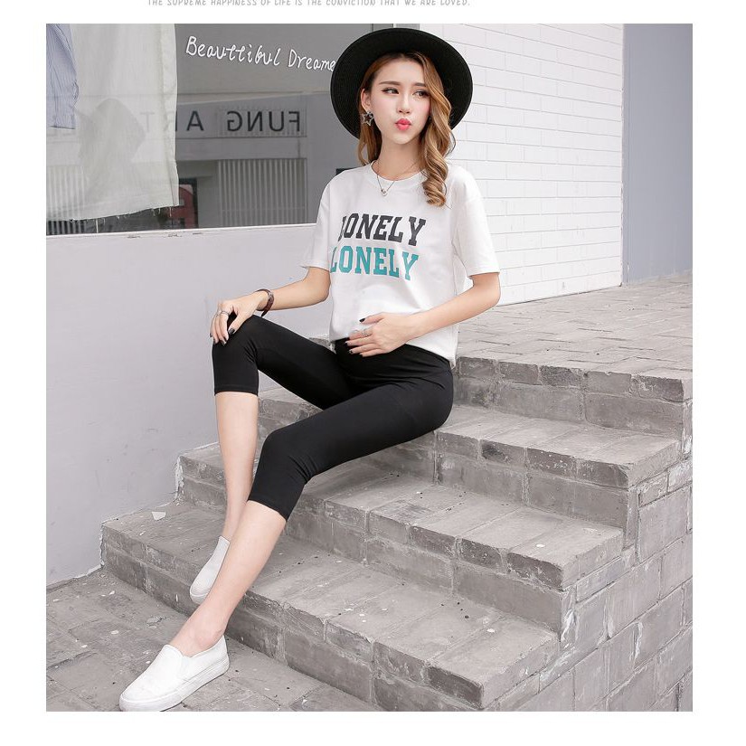 Quần Legging Lửng Màu Sắc Đa Dạng Thời Trang Cho Mẹ Bầu