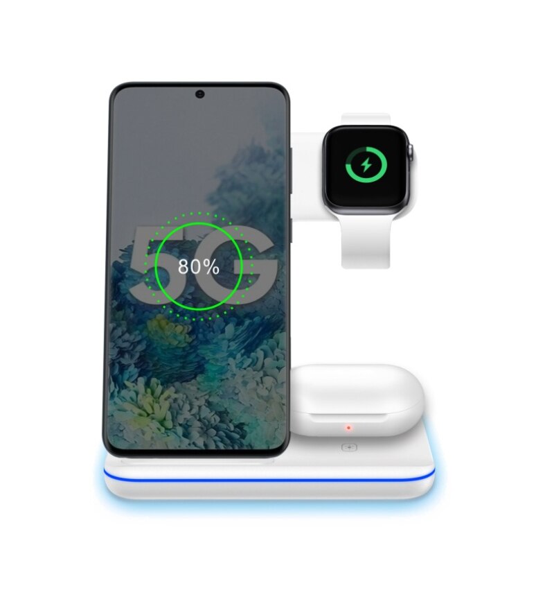 Đế Sạc Không Dây 15w Cho Iphone 12 11 Xs Xr X 8 Airpods Pro Và Phụ Kiện