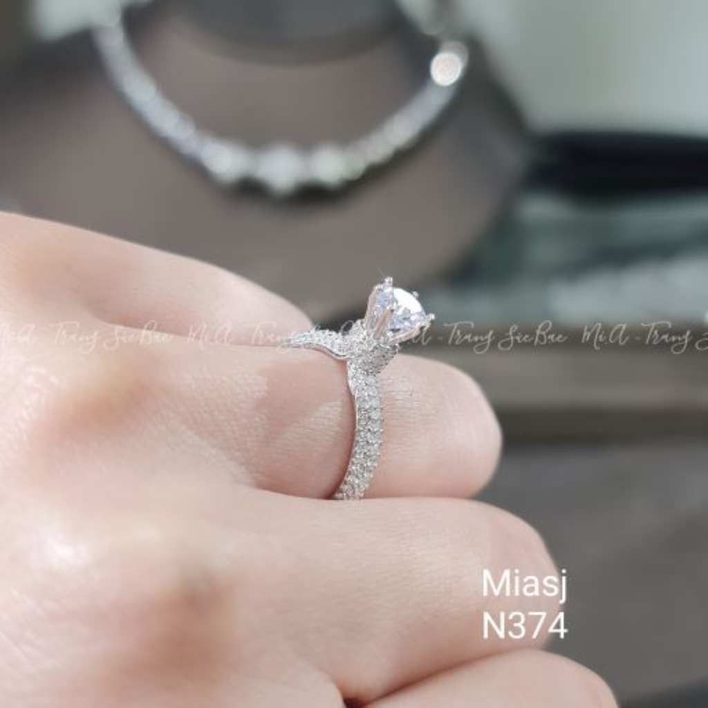 Nhẫn nữ bạc Ý S925 MiASJ nạm đá Cz cao cấp N374