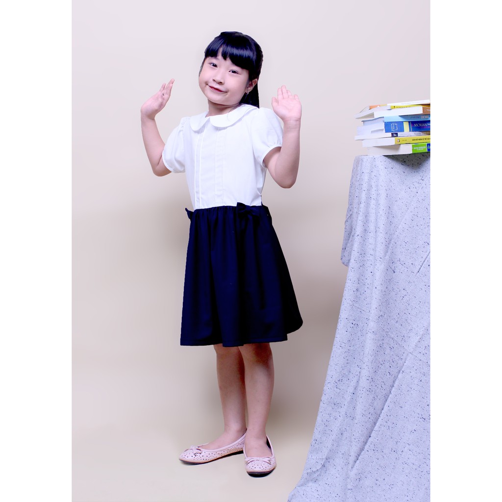 BIGSIZE | Đầm đồng phục học sinh cho bé lớn cotton 100% sợi tự nhiên, thấm hút mồ hôi, ít nhăn, vải mềm- Jadiny