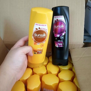 Dầu Xả Sunsilk Óng Mượt Rạng Ngời 140g (đen, vàng)