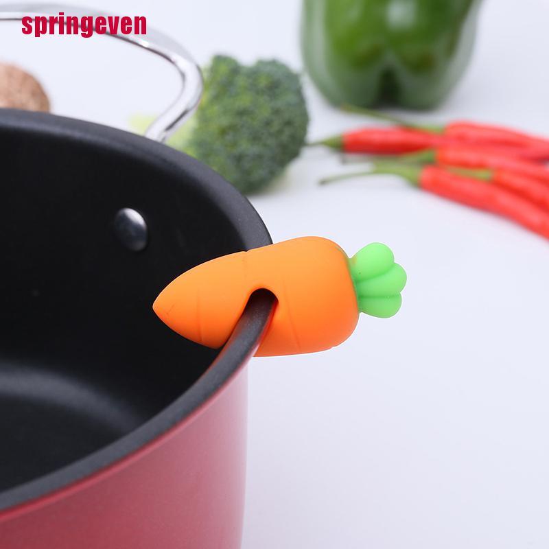 Dụng Cụ Giữ Nắp Nồi Chống Tràn Thiết Kế Hình Củ Cà Rốt Dễ Thương Tiện Dụng