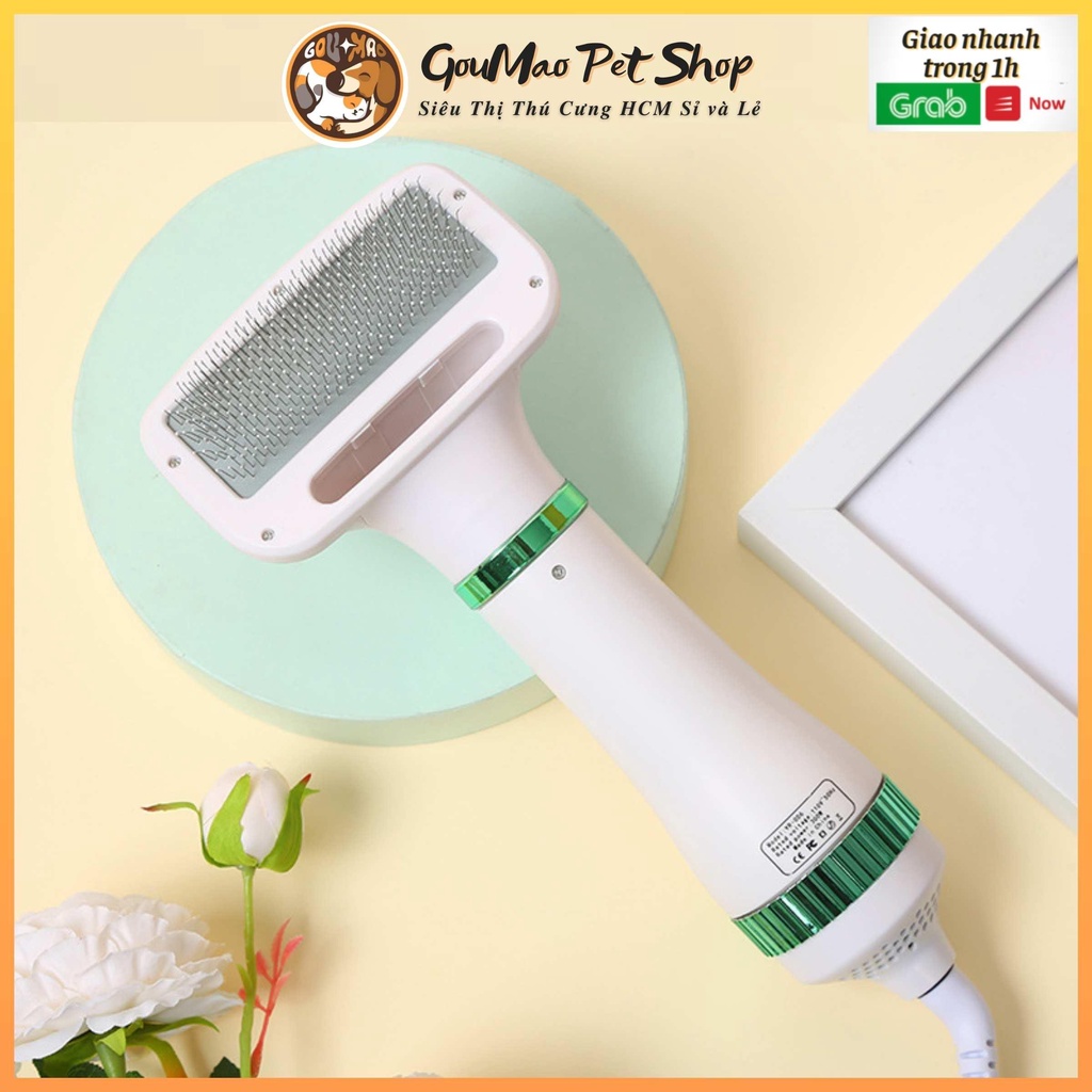 Máy sấy lông kèm lược chảy lông cho chó mèo, lựa chọn 2N1 đầy tiện nghi - GOUMAO PET