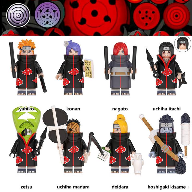 Mô Hình Đồ Chơi Lego Nhân Vật Uchiha Sasuke Obito Kakashi Madara Trong Phim Hoạt Hình Naruto
