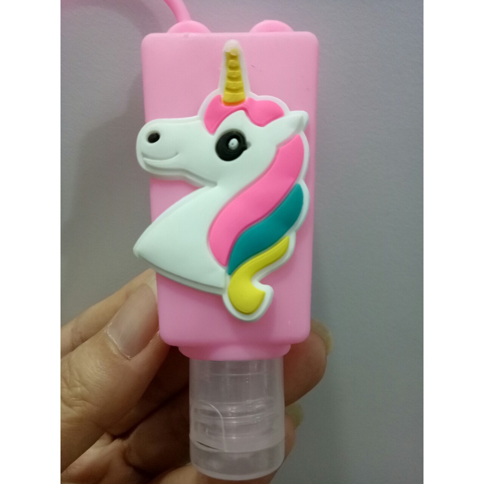Chai 30ml Rỗng Kèm Silicon Hình Ngựa Pony Cute Dùng Đựng Nước Rửa Tay